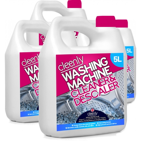 4 x 5L Cleenly Washing Machine Cleaner & Descaler