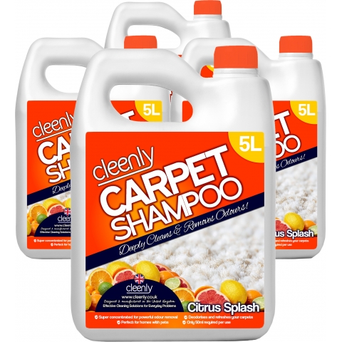 5L Cleenly Pet Carpet Shampoo Cleaner Solution Citrus Splash Fragrance